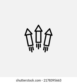 Firecracker icon sign vector,Symbol, logo illustration for web and mobile