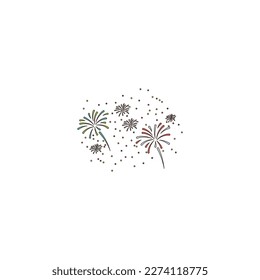 firecracker icon in the sky Ramadan and Islamic Eid