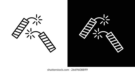 Firecracker icon symbol template for graphic and web design collection logo vector illustration