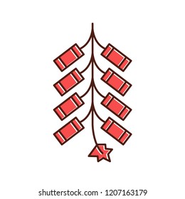 firecracker icon in trendy flat style 