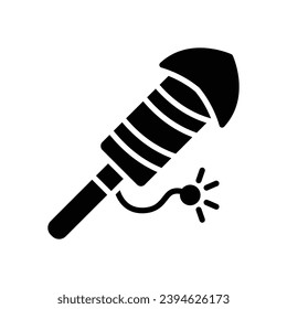 firecracker icon. vector glyph icon for your website, mobile, presentation, and logo design.