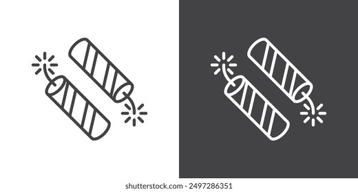 firecracker icon vector logo set collection for web app ui