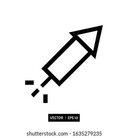 firecracker icon vector, icon party illustration logo template for many purpose. Isolated on white background.