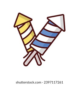Firecracker icon vector stock illustration