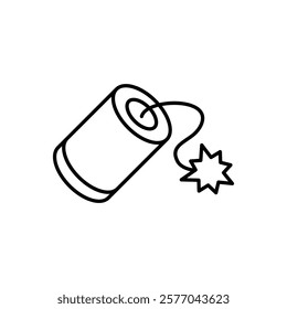 Firecracker icon vector stock illustration