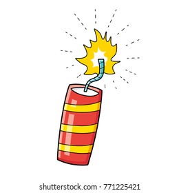 Firecracker Isolated Cartoon Vector Stock Vector (Royalty Free ...