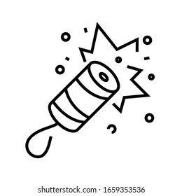 Firecracker line icon, concept sign, outline vector illustration, linear symbol.