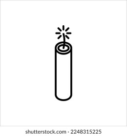 firecracker line icon. Firecracker petard outline vector icon. Pyrotechnics symbol, logo illustration. Vector graphics.