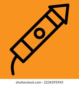 firecracker line Icon. Social media sign icons. Vector illustration isolated for graphic, web design, apps and websites