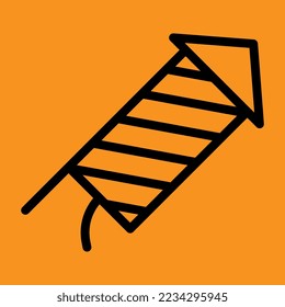 firecracker line Icon. Social media sign icons. Vector illustration isolated for graphic, web design, apps and websites