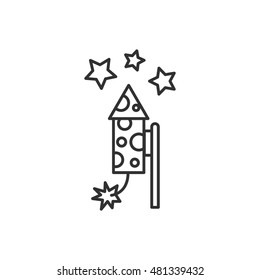 firecracker linear icon