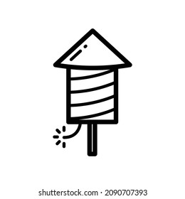 Firecracker linear icon , Vector.