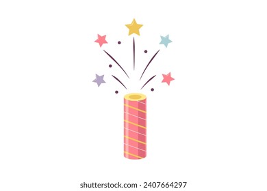 Firecracker New Year Party Sticker