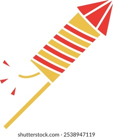 Firecracker Petakhy Icon Representing Celebration, Festivity, and Cultural Traditions, Perfect for Highlighting Festivals, New Year Celebrations, and Symbolic Explosions of Joy with a Vibrant