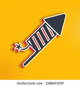 firecracker pop art style vector icon. high quality filled firecracker pop art style vector icon. from holidays collection flat trendy vector firecracker symbol.