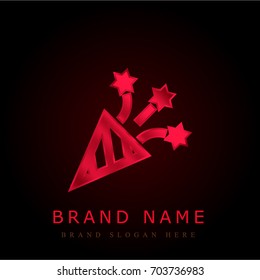 Firecracker red chromium metallic logo