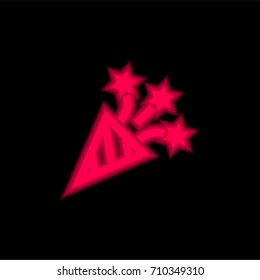 Firecracker red glowing neon ui ux icon. Glowing sign logo vector