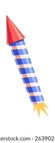 Firecracker rocket Independence day cartoon