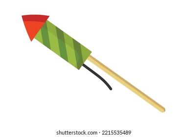 Firecracker rocket Party Celebration Element. Vector illustration