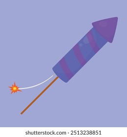 Icono del Vector del cohete del petardo. Ilustración del cohete del petardo