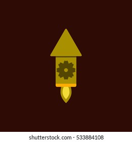firecracker rocket Vector illustration of Chinese new year celebration in flat style Firework rocket