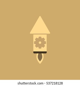 firecracker rocket Vector illustration of Chinese new year celebration in flat style Firework rocket