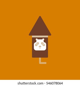 firecracker rocket Vector illustration of Chinese new year celebration in flat style Firework rocket with panda face
