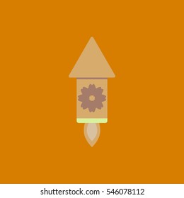 firecracker rocket Vector illustration of Chinese new year celebration in flat style Firework rocket