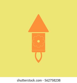 firecracker rocket Vector illustration of Chinese new year celebration in flat style Firework rocket