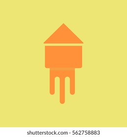 firecracker rocket Vector illustration of Chinese new year celebration in flat style Firework rocket