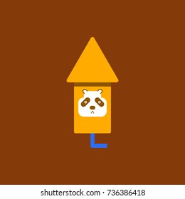 firecracker rocket Vector illustration of Chinese new year celebration in flat style Firework rocket with panda face