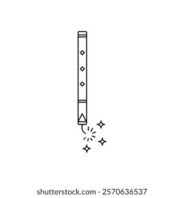 Firecracker simple thin line icon vector illustration. Firecracker sign or symbol for mobile and web icon.