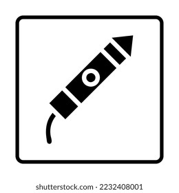 firecracker solid Icon. Social media sign icons. Vector illustration isolated for graphic, web design, apps and websites