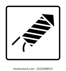 firecracker solid Icon. Social media sign icons. Vector illustration isolated for graphic, web design, apps and websites