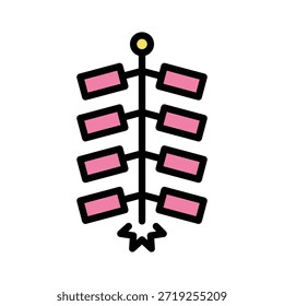 Icono del partido de la cuerda del petardo, petardos rellenados del año Nuevo del estilo