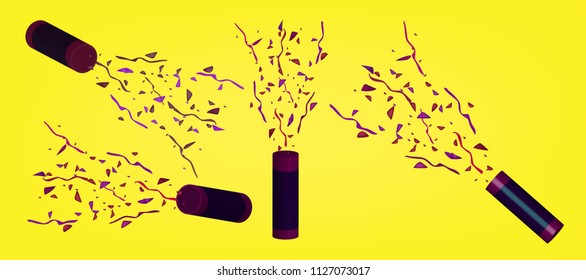 firecracker, tinsel, party eps10