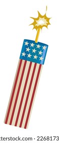 firecracker in usa flag colors