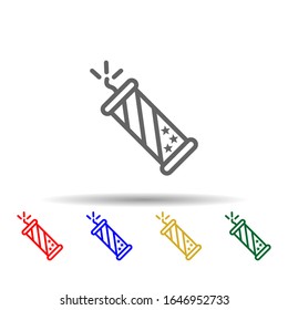 Firecracker, usa multi color style icon. Simple thin line, outline vector of 4th of july icons for ui and ux, website or mobile application