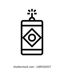 Firecracker vector, Chinese lunar new year line style icon 