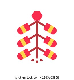 Firecracker vector, Chinese New Year related flat design icon