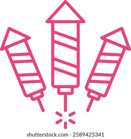 Firecracker vector icon. Can be used for printing, mobile and web applications.