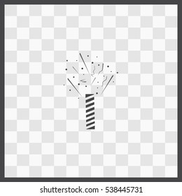 Firecracker vector icon. Isolated illustration. Business picture.