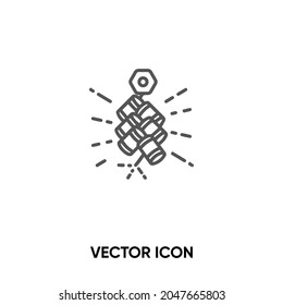 Firecracker vector icon. Modern, simple flat vector illustration for website or mobile app.Firework symbol, logo illustration. Pixel perfect vector graphics	