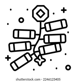 Firecracker vector icon in modern and trendy style