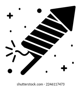 Firecracker vector icon trendy design style