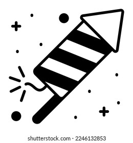 Firecracker vector icon trendy design style