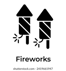Firecracker vector icon trendy design style, up for premium use