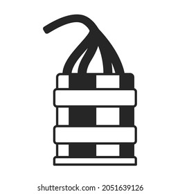 Firecracker vector icon.Black vector icon isolated on white background firecracker .