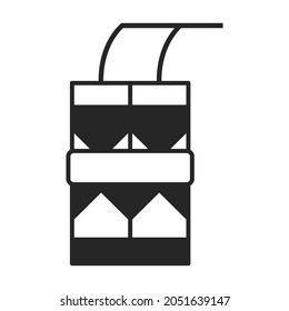 Firecracker vector icon.Black vector icon isolated on white background firecracker .