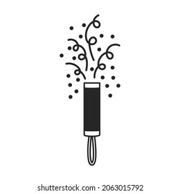 Firecracker vector icon.Black vector icon isolated on white background firecracker .